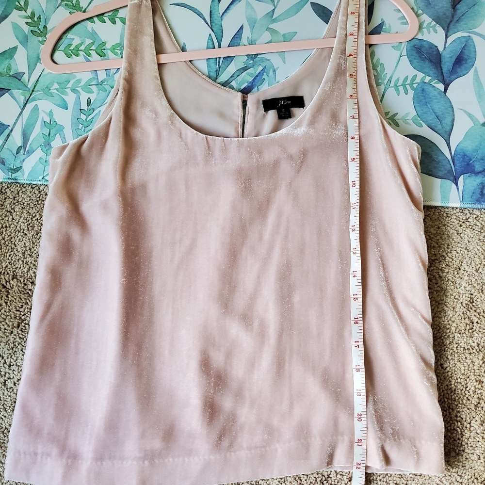 J crew pink velvet tank top - Picture 8 of 9